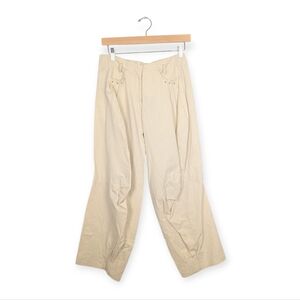 Vintage Marithé François Girbaud Beige Pleated Parachute Pants Size 26